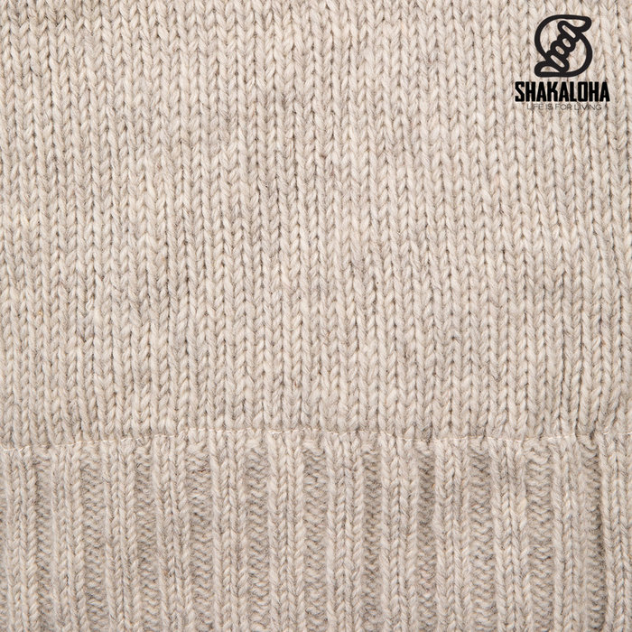 Shakaloha Shakaloha Knitted Wool Cardigan Chamonix ZH with Teddy Fleece Lining and Hood - Man / Uni - Handmade in Nepal from Sheep Wool