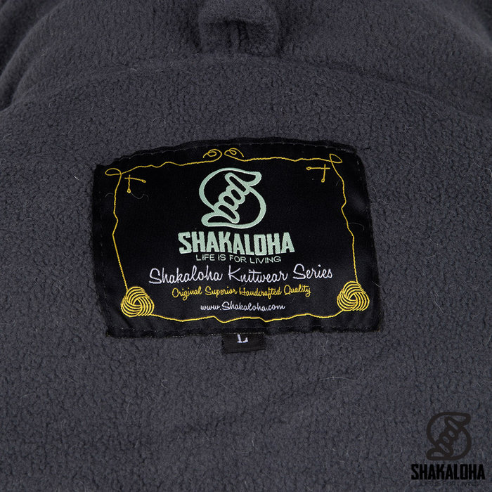 Shakaloha Long woolen men's cardigan gray M Colombo Ziphood