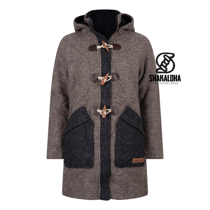 Shakaloha Abrigo de lana marrón para mujer W Gale ZH