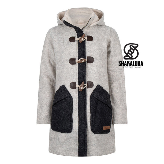 Shakaloha Cárdigan largo de lana beige W Gale ZH para mujer