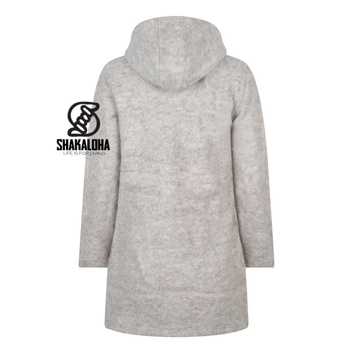 Shakaloha Cárdigan largo de lana beige W Gale ZH para mujer