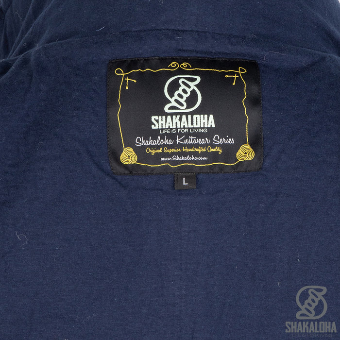 Shakaloha W Chrystal ZH WeißBlau Gestrickte Damenweste aus Wolle