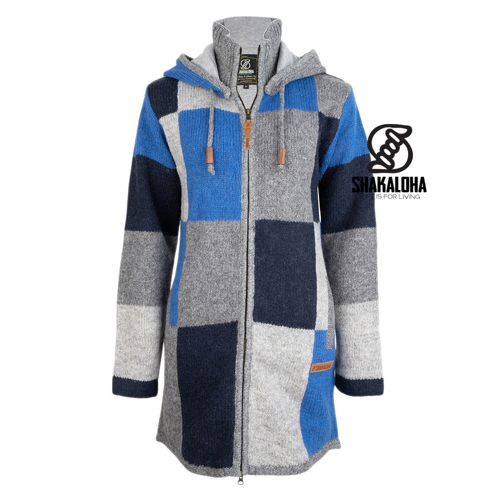 Pas op moeder waarde Gevoerd wollen dames vest Soulpatch blauw en grijze blok | SHAKALOHA -  shop.shakaloha.com
