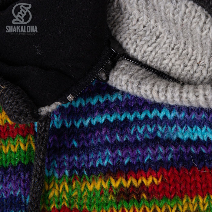 Shakaloha Giacca patchwork con cappuccio e cerniera CoolMulti