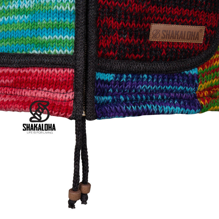 Shakaloha Chaqueta de patchwork con capucha y cremallera CoolMulti