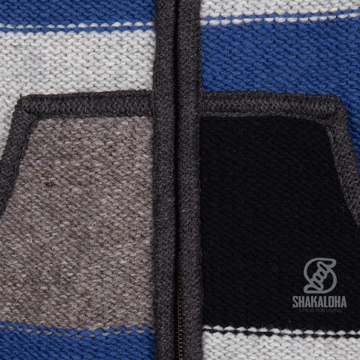 Shakaloha M Revpatch ZH Cárdigan De Lana Azul Marino Hombre/Uni