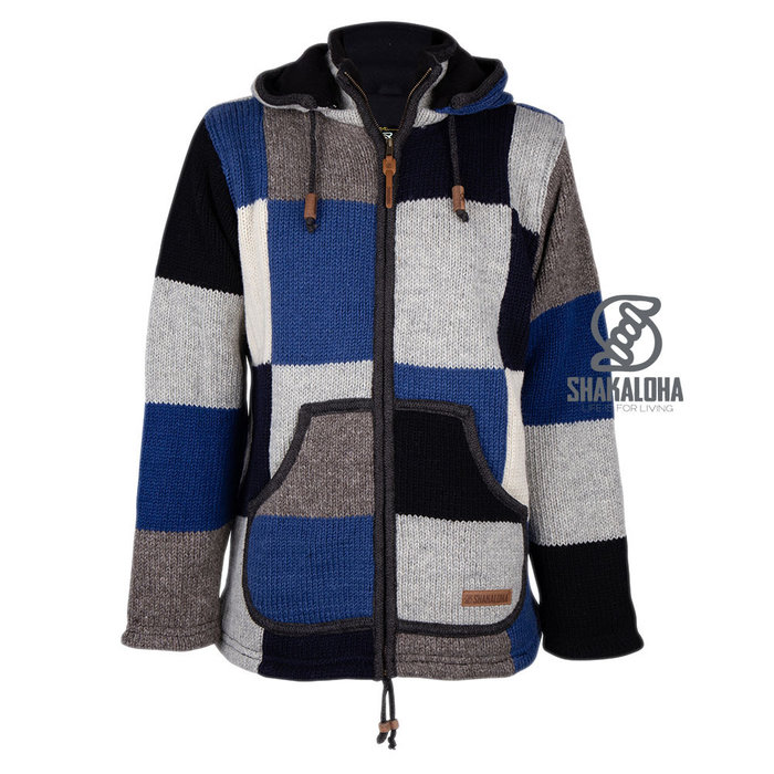 Shakaloha M patch ZH Cardigan Laine Tricoté Bleu Marine Homme/Uni