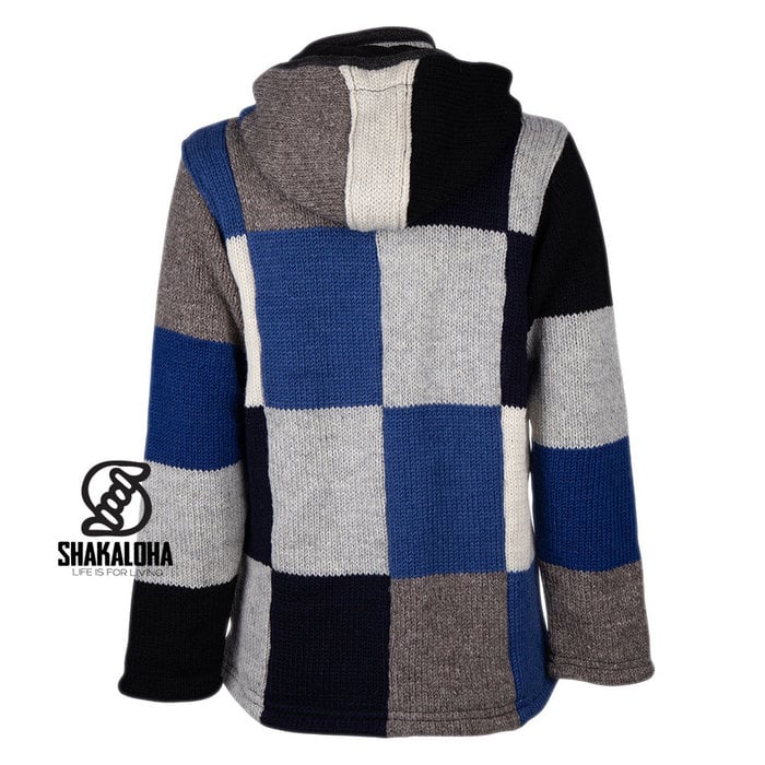 Shakaloha M-Patch ZH Marineblauer Strick-Woll-Cardigan Herren/Uni