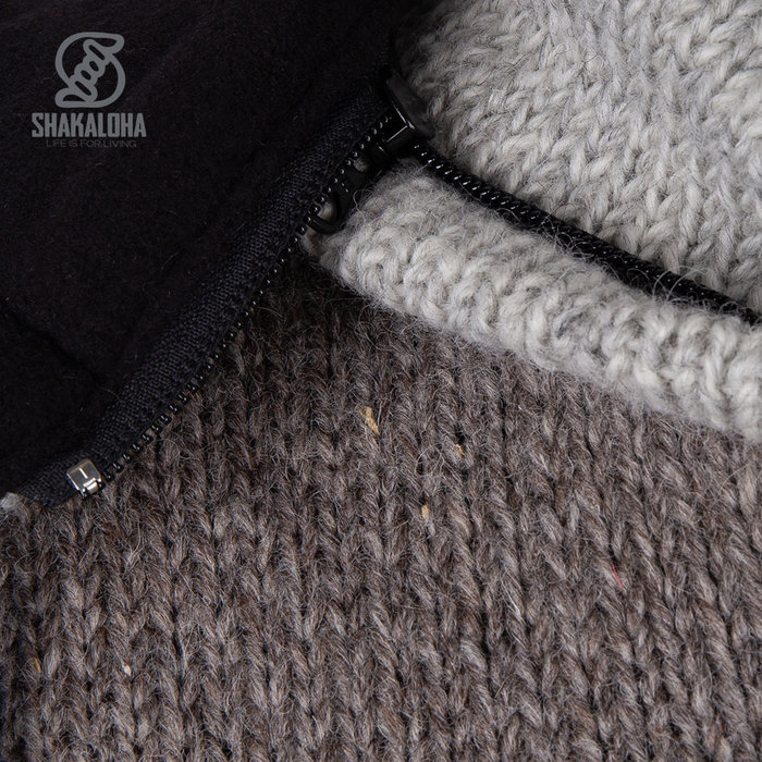 Shakaloha M-Patch ZH Marineblauer Strick-Woll-Cardigan Herren/Uni