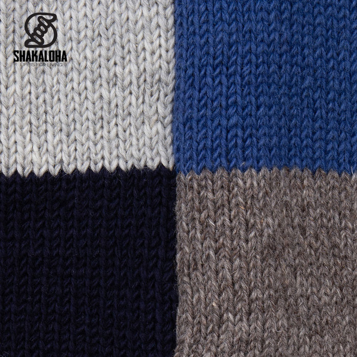 Shakaloha M-Patch ZH Marineblauer Strick-Woll-Cardigan Herren/Uni