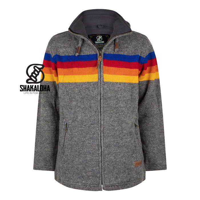Shakaloha M Turbo ZH Rainbow Cardigan Laine Gris