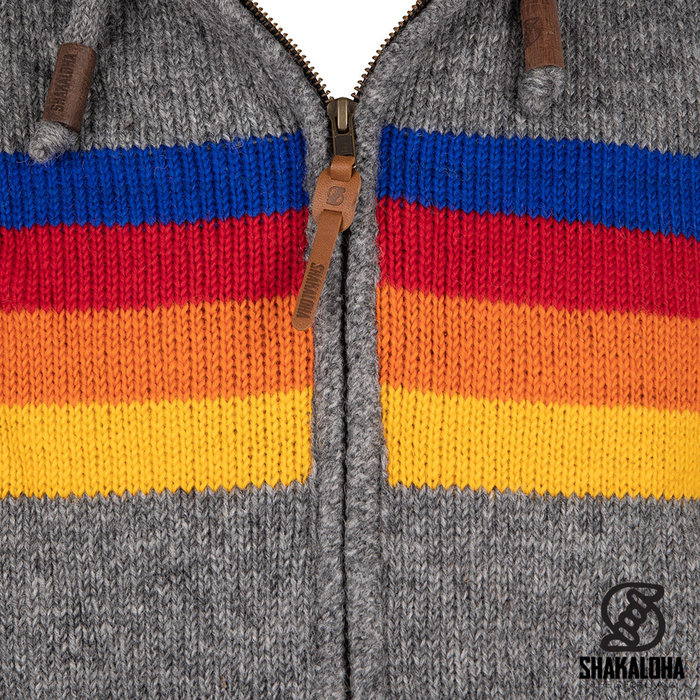 Shakaloha Chaleco arcoíris M Turbo ZH de lana gris