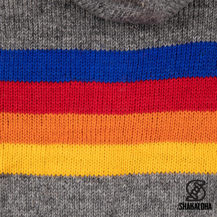 Shakaloha M Turbo ZH Regenboog Vest Wol Grijs