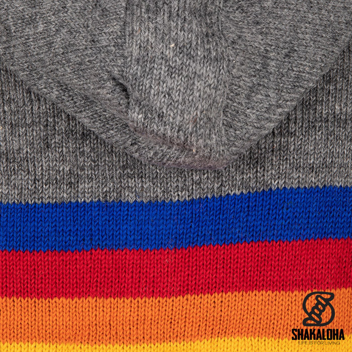 Shakaloha M Turbo ZH Regenboog Vest Wol Grijs