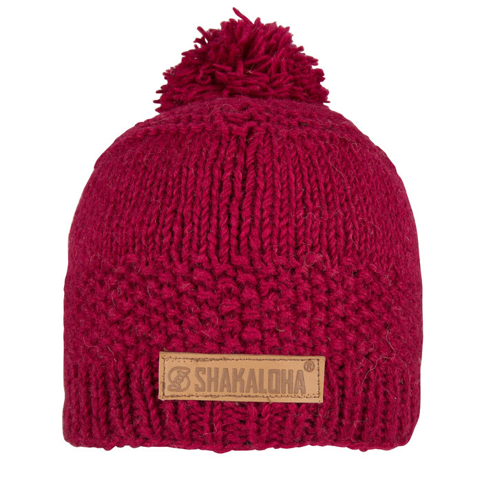 Shakaloha Gebreide Wollen Muts Balm Beanie Cerise OneSize