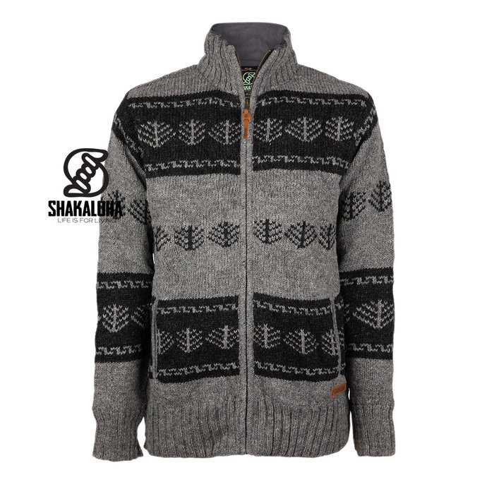 Shakaloha Cardigan Fulzipp Laine M Gris Sapin