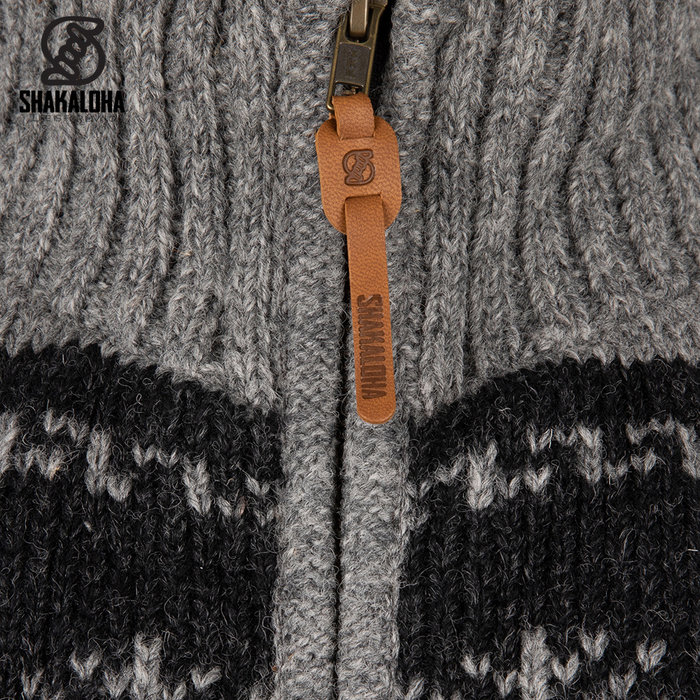 Shakaloha Vest Fulzipp Wol M Pine Grey