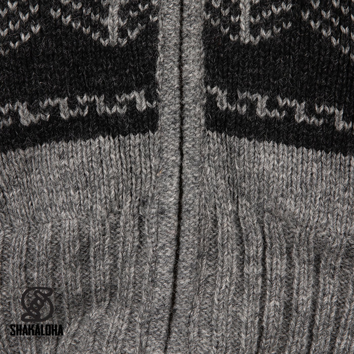 Shakaloha Cardigan Fulzipp Wool M Pine Grey