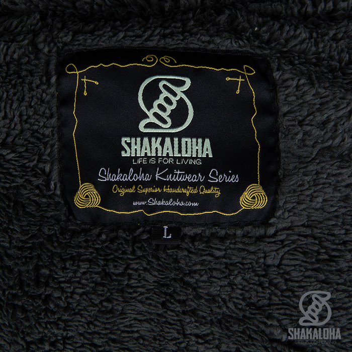 Shakaloha Shakaloha Gebreid Wollen Vest Chamonix ZH  met Teddy Fleece Voering en Afneembare Capuchon - Man/Uni - Handgemaakt in Nepal van Schapenwol