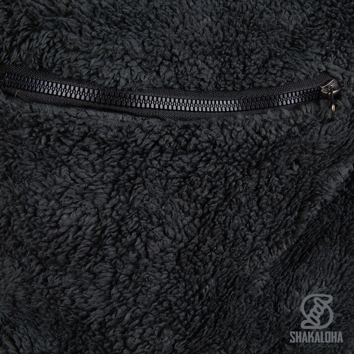 Shakaloha Shakaloha Knitted Wool Cardigan Chamonix ZH with Teddy Fleece Lining and Detachable Hood - Man/Uni - Handmade in Nepal from Sheep Wool