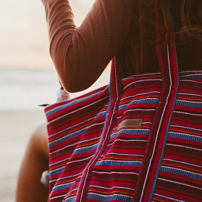 Shakaloha Sac de plage Heah rayé rouge