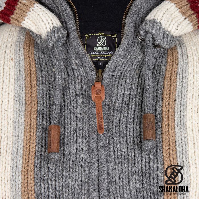 Shakaloha Chaleco de lana con forro gris M Clint ZH para hombre