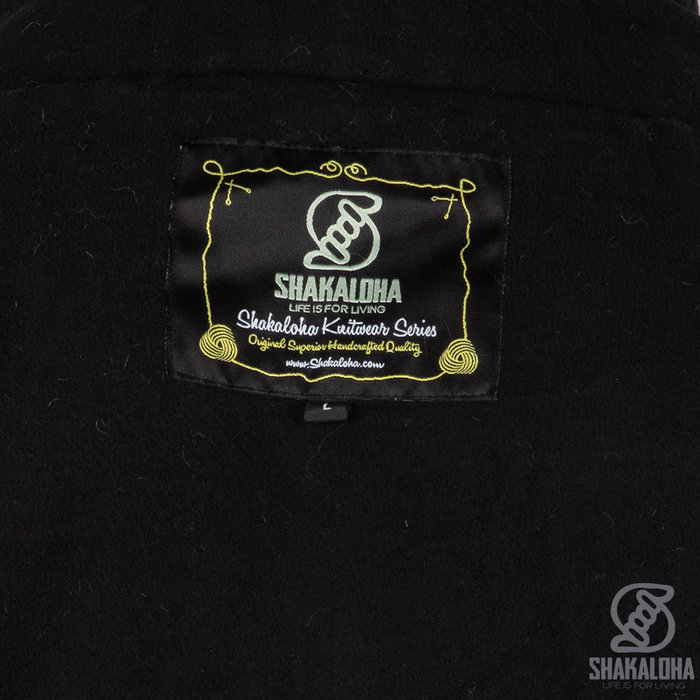 Shakaloha Wool jacket 100% virgin wool with recycled polyester lining M Horizon ZH black brown gray