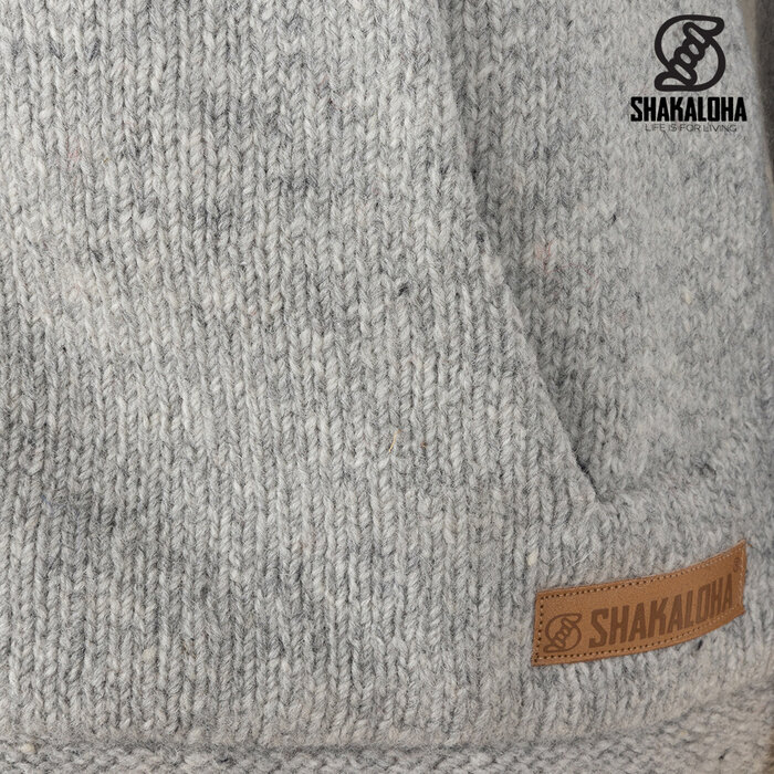 Shakaloha Damen-Strickjacke aus Wolle in Boogey Grey