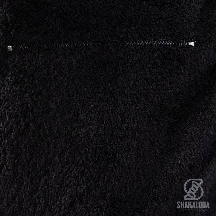 Shakaloha Men's Gongbo BeigeBlack wool coat with hood