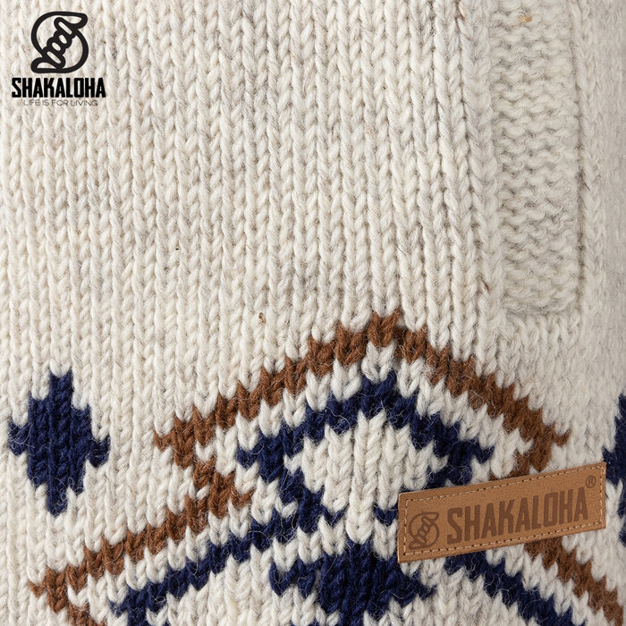 Shakaloha Frency Beige Kapuzenjacke mit durchgehendem Reißverschluss für Damen