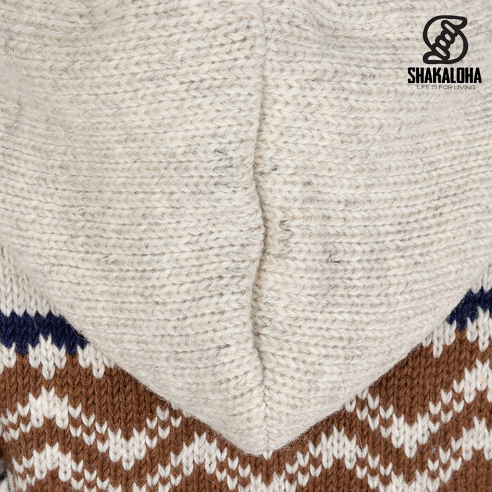 Shakaloha Frency Beige Kapuzenjacke mit durchgehendem Reißverschluss für Damen