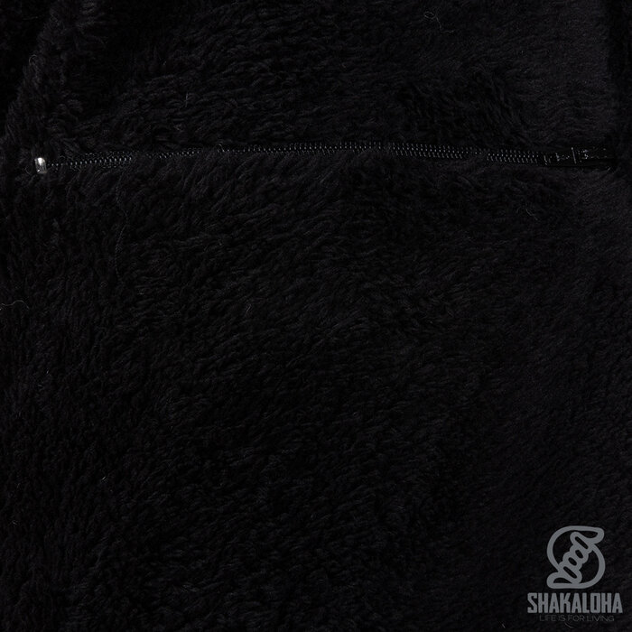 Shakaloha Beige-blaue Inca-Kapuzenjacke mit durchgehendem Reißverschluss für Damen