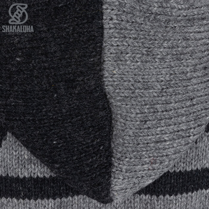 Shakaloha Damen Pendle ZipHood GrauStrickjacke aus Antra-Wolle