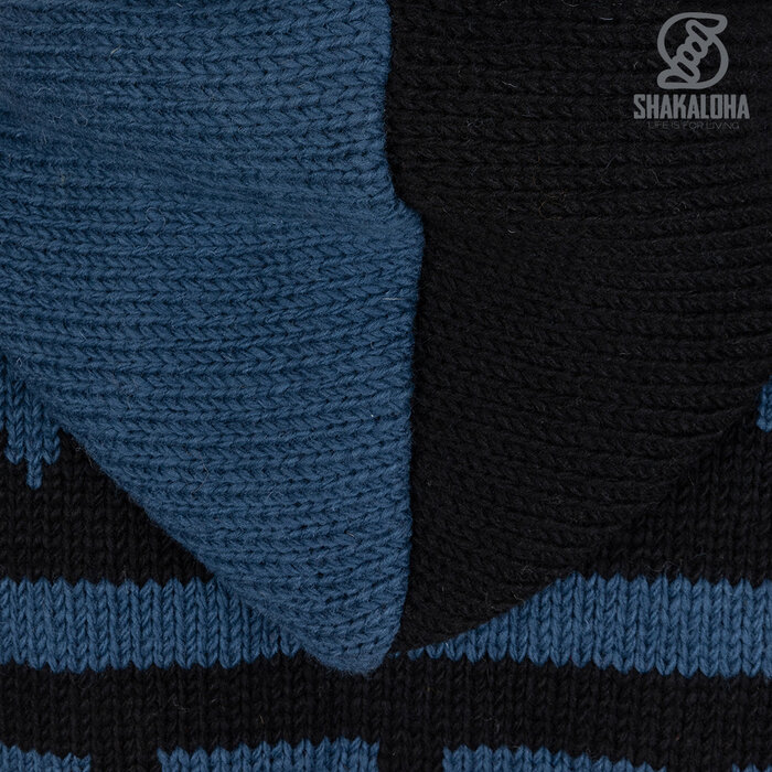 Shakaloha Pendle ZipHood OceanCardigan en maille de laine noire Femme