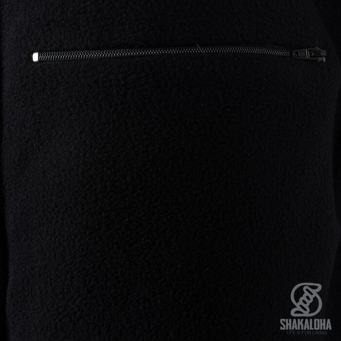 Shakaloha Cárdigan de punto de lana Pendle ZipHood Ocean Black para mujer