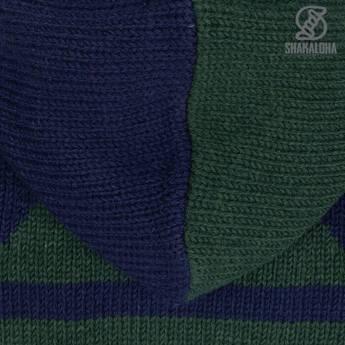 Shakaloha Women Pendle ZipHood ForrestBlue wool knitted cardigan