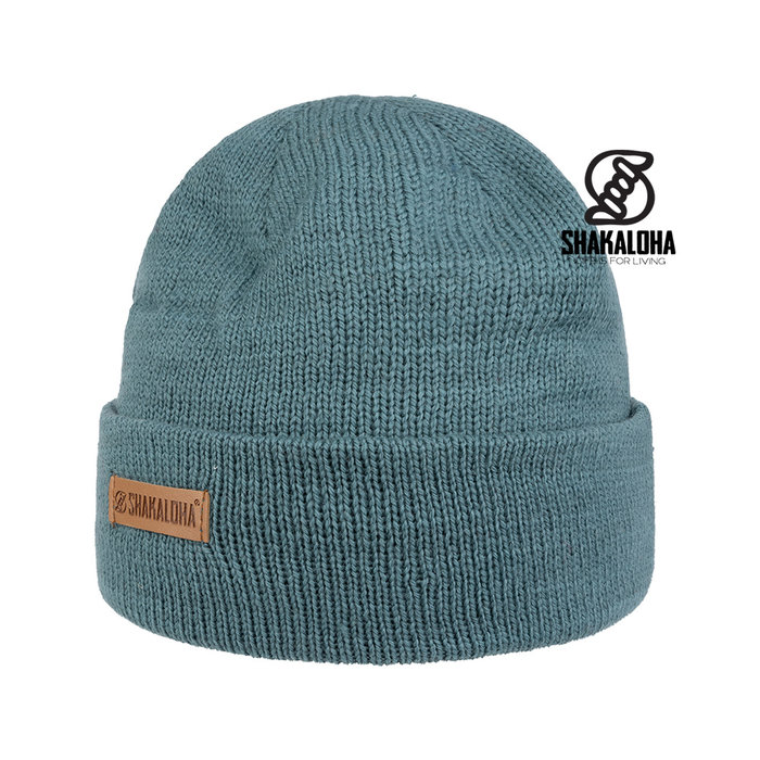 Shakaloha Gorro Buck de lana merino verde azulado