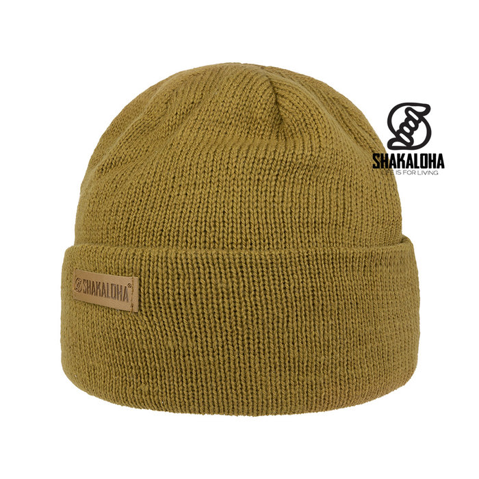 Shakaloha Gorro de lana merino verde oliva