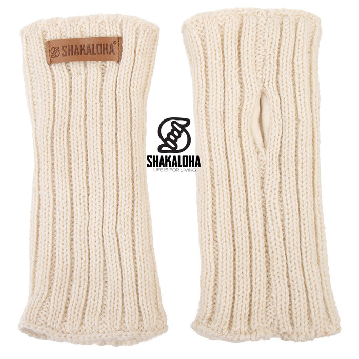 Shakaloha Hubba Handwarmer Merino Wool in ivory color