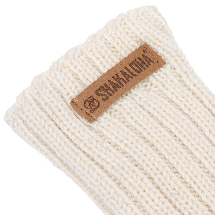 Shakaloha Hubba Handwarmer Merino Wol in ivoor kleur