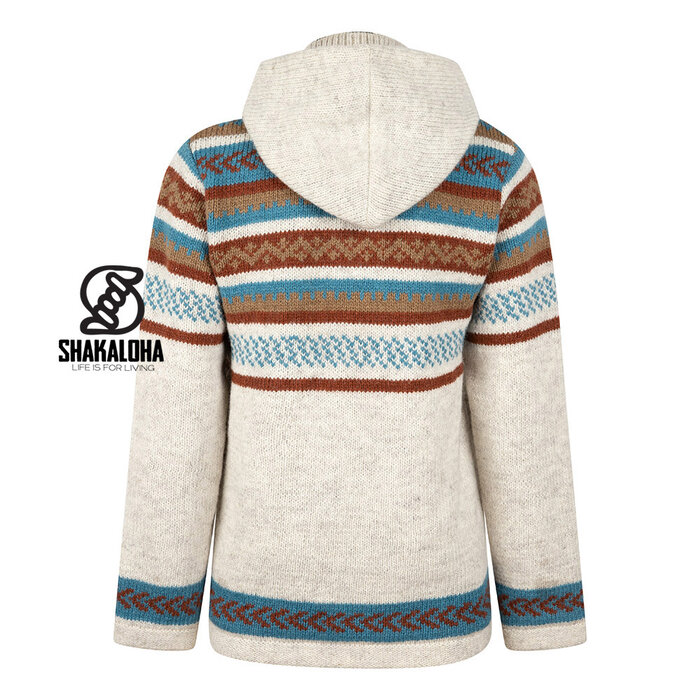 Shakaloha Men's Dugle Beige jacket with zipper and hood