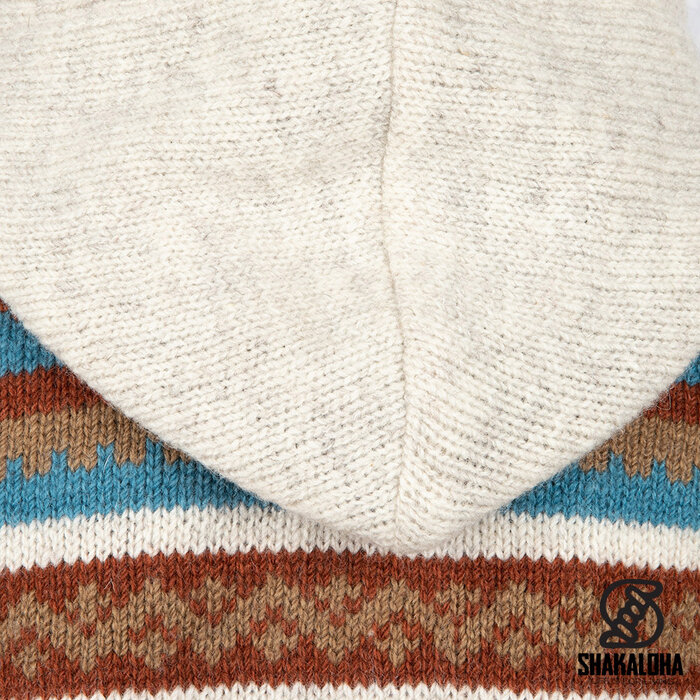 Shakaloha Chaqueta Dugle Beige para hombre con cremallera y capucha