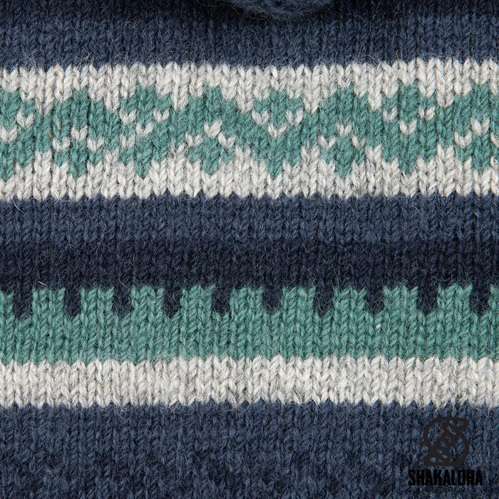 Shakaloha Heren Dugle Blauw jack met ritssluiting en capuchon