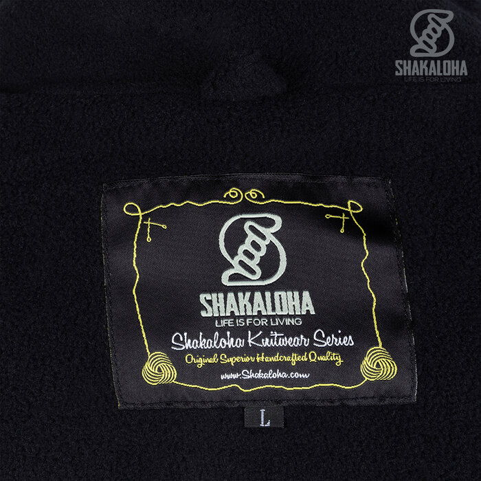 Shakaloha Shakaloha Knitted Woolen Jacket Maverick ZH Light Brown Taupe with Fleece Lining and Detachable Hood - Men - Unisex - Handmade in Nepal from sheep's wool