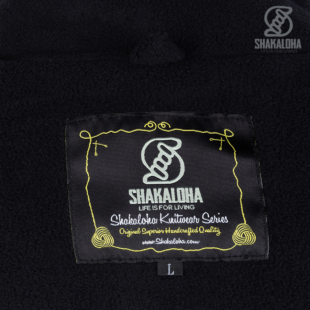 Shakaloha Shakaloha Knitted Woolen Jacket Maverick ZH Light Brown Taupe with Fleece Lining and Detachable Hood - Men - Unisex - Handmade in Nepal from sheep's wool
