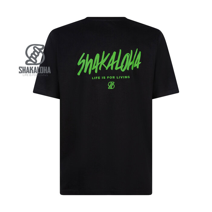 Shakaloha Camiseta clásica negra para hombre