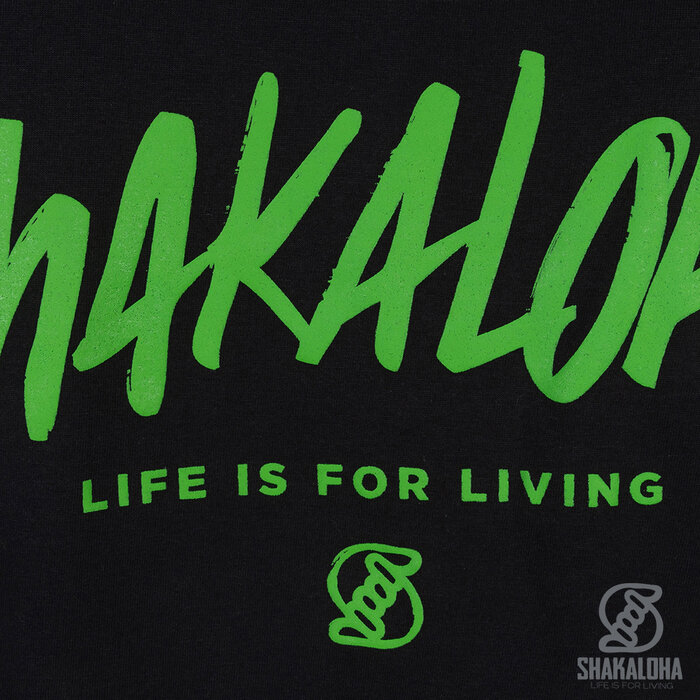 Shakaloha Camiseta clásica negra para hombre