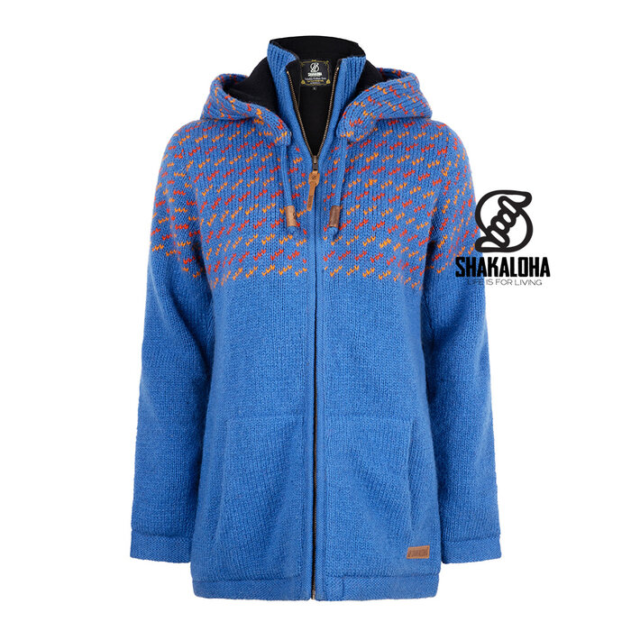 Shakaloha W Flip Blue Women's Wool Vest with teddy fleece lining