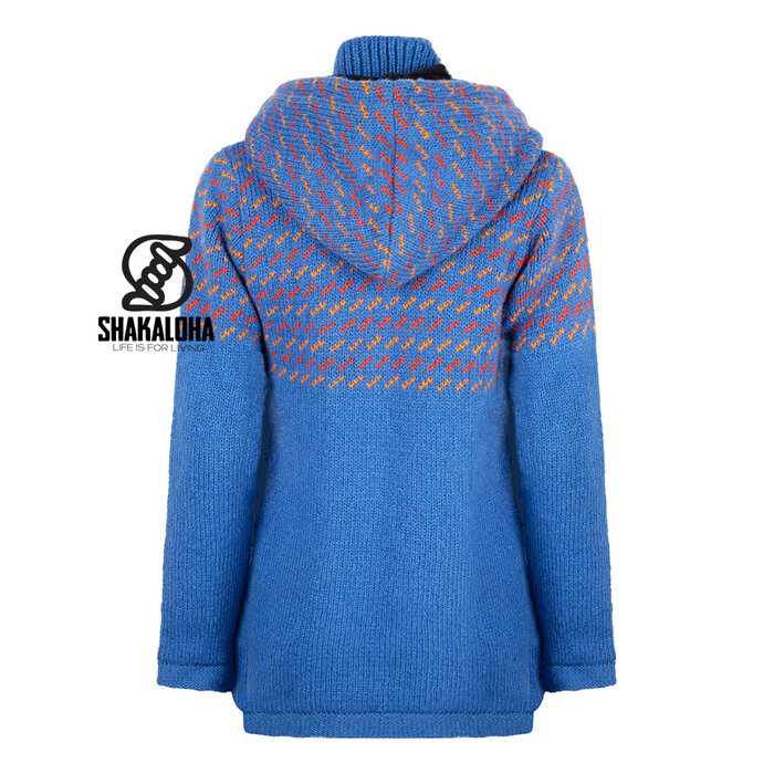 Shakaloha W Flip Blue Women's Wool Vest with teddy fleece lining