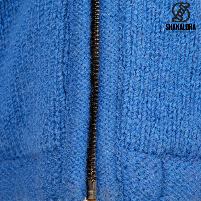 Shakaloha W Flip Blauw Dames Wollen Vest met teddy fleece voering